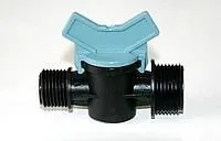 Кран шаровый переходной 1/2 " - 3/4" НР для капельного полива